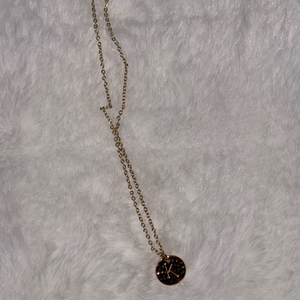 “K” Initial Necklace